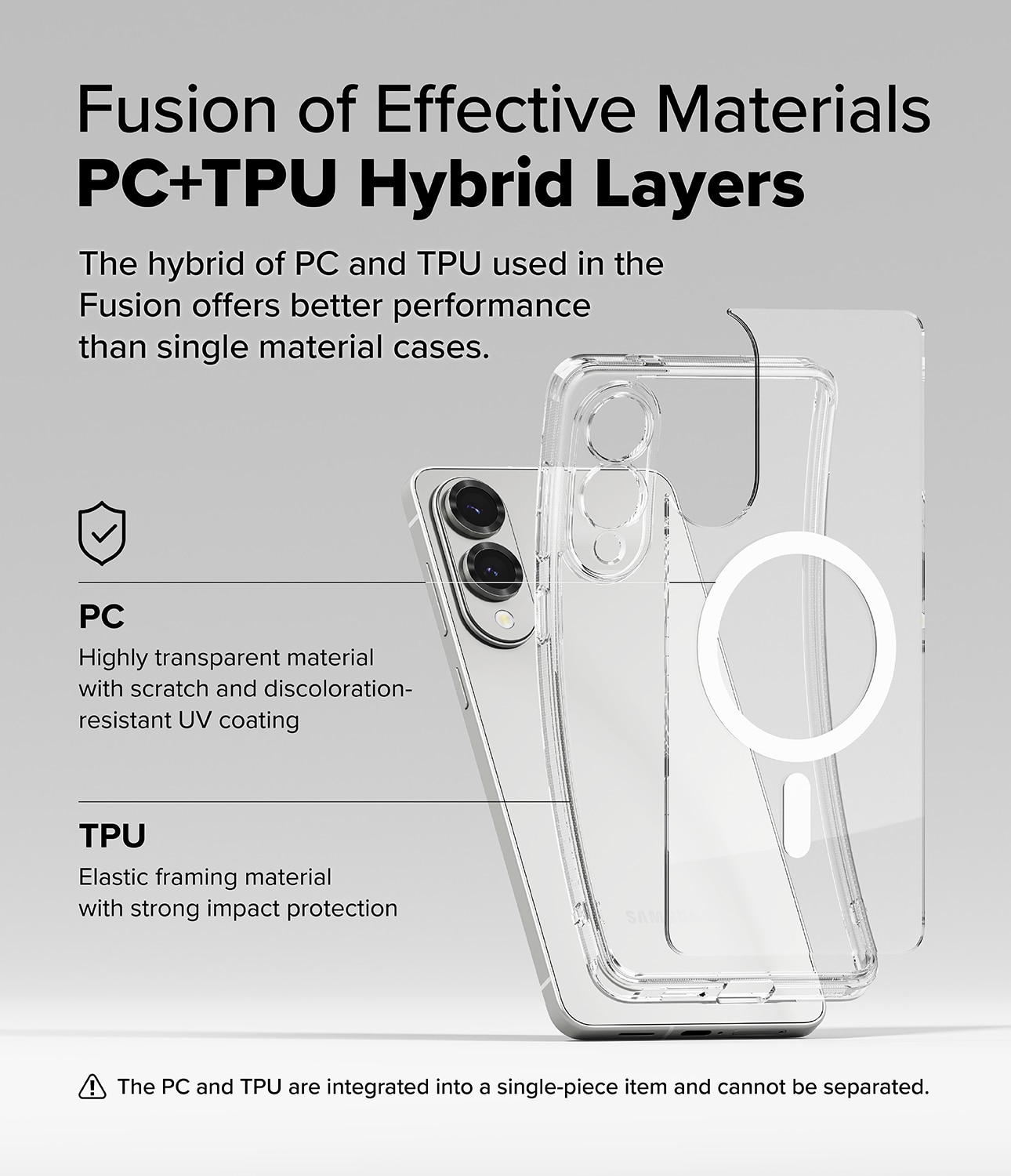 Samsung Galaxy S25 Edge Fusion Magnetic Case Transparent