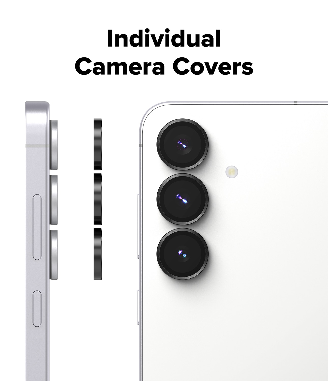 Samsung Galaxy S25 FE Camera Lens Frame Glass (2-pack) Black
