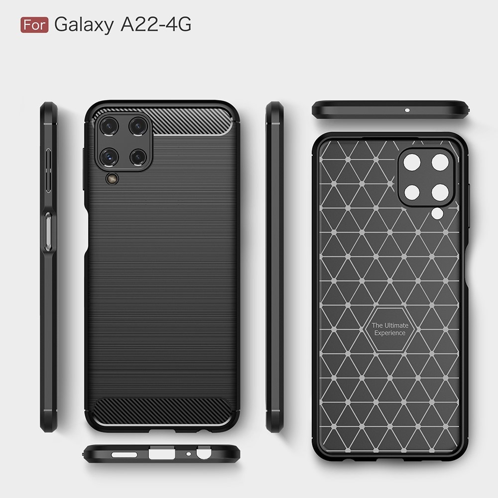 Samsung Galaxy A22 4G Brushed TPU Case Black