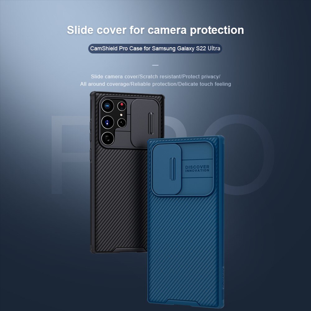 Samsung Galaxy S22 Ultra CamShield Case Blue