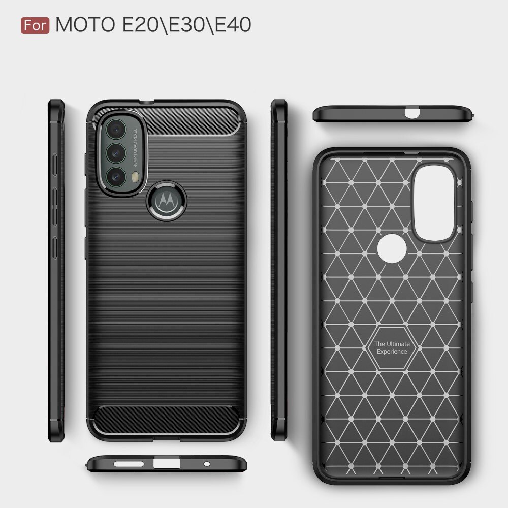 Motorola Moto E20/E30/E40 Brushed TPU Case Black