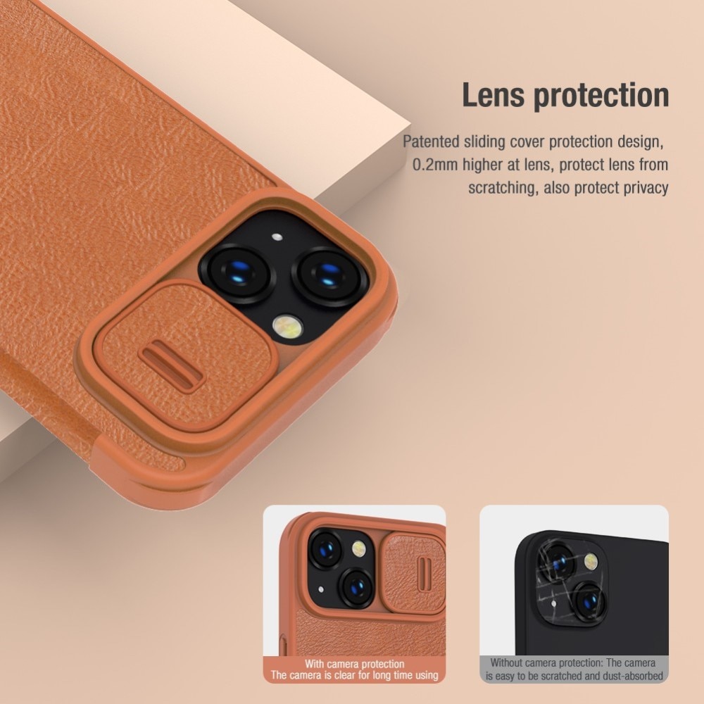 iPhone 14 Qin Pro Camshield Cover Brown