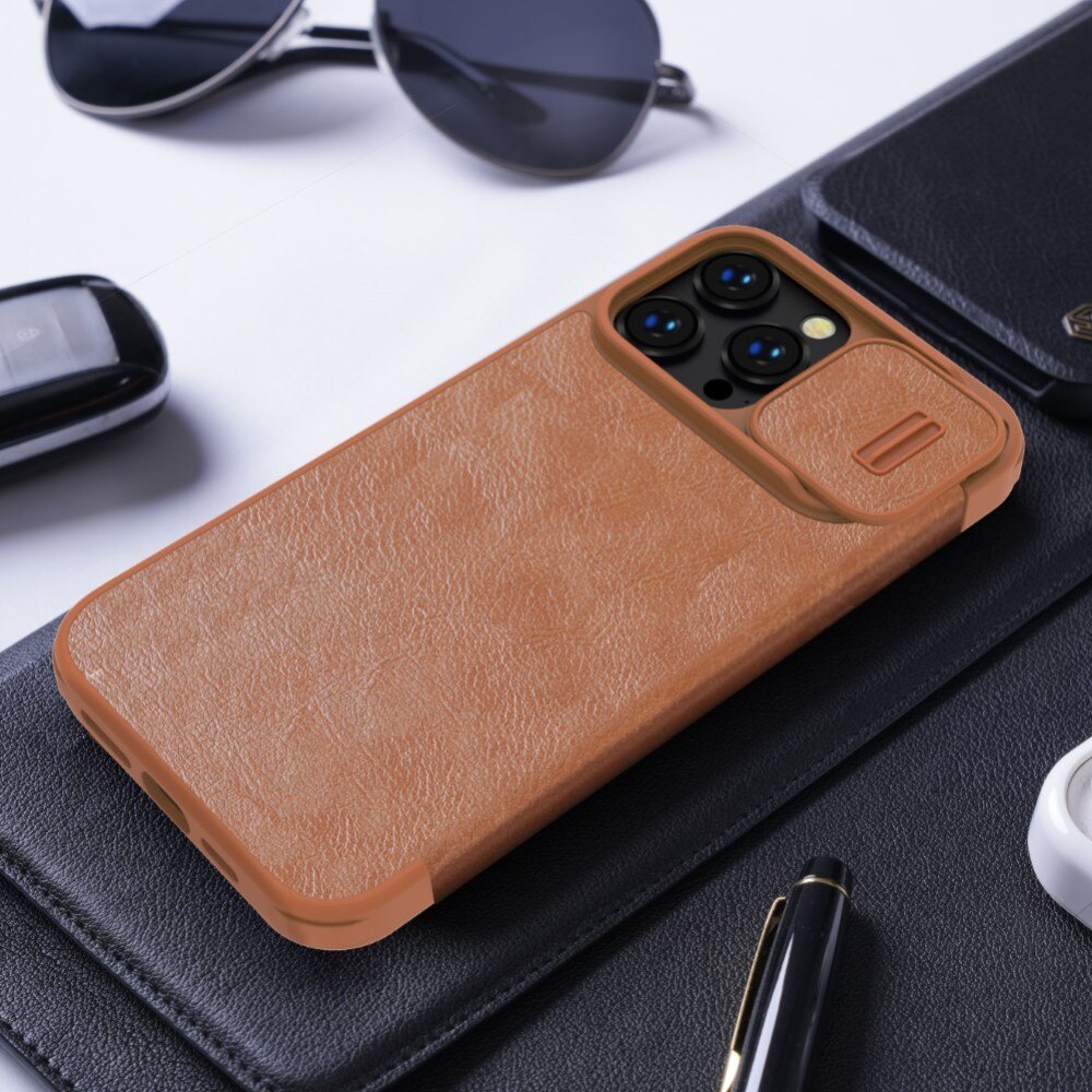 iPhone 14 Pro Max Qin Pro Camshield Cover Brown