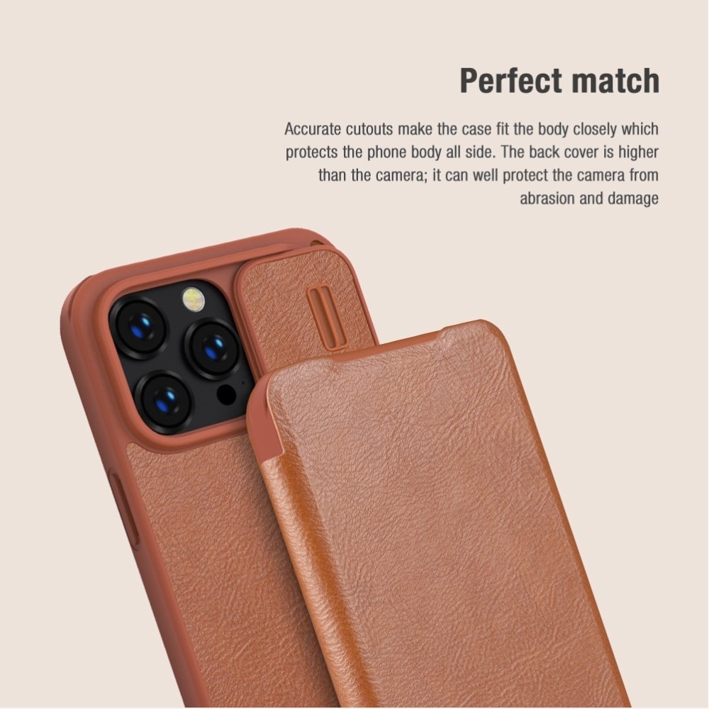iPhone 14 Pro Qin Pro Camshield Cover Brown