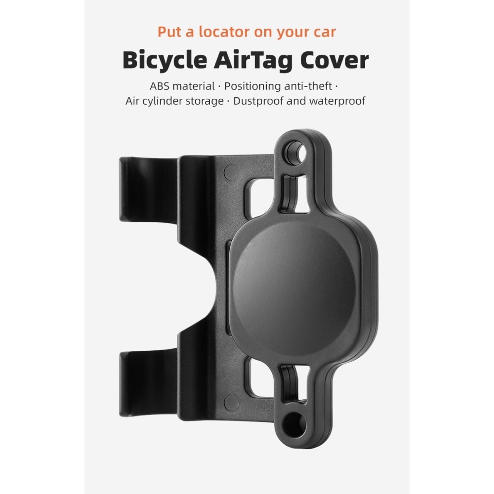 AirTag Bicycle holder with pump holder Black