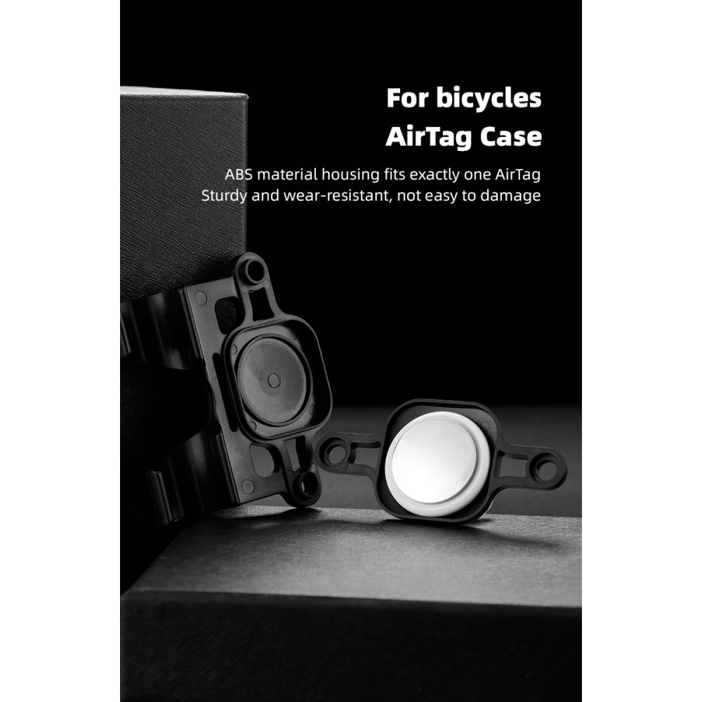 AirTag Bicycle holder with pump holder Black