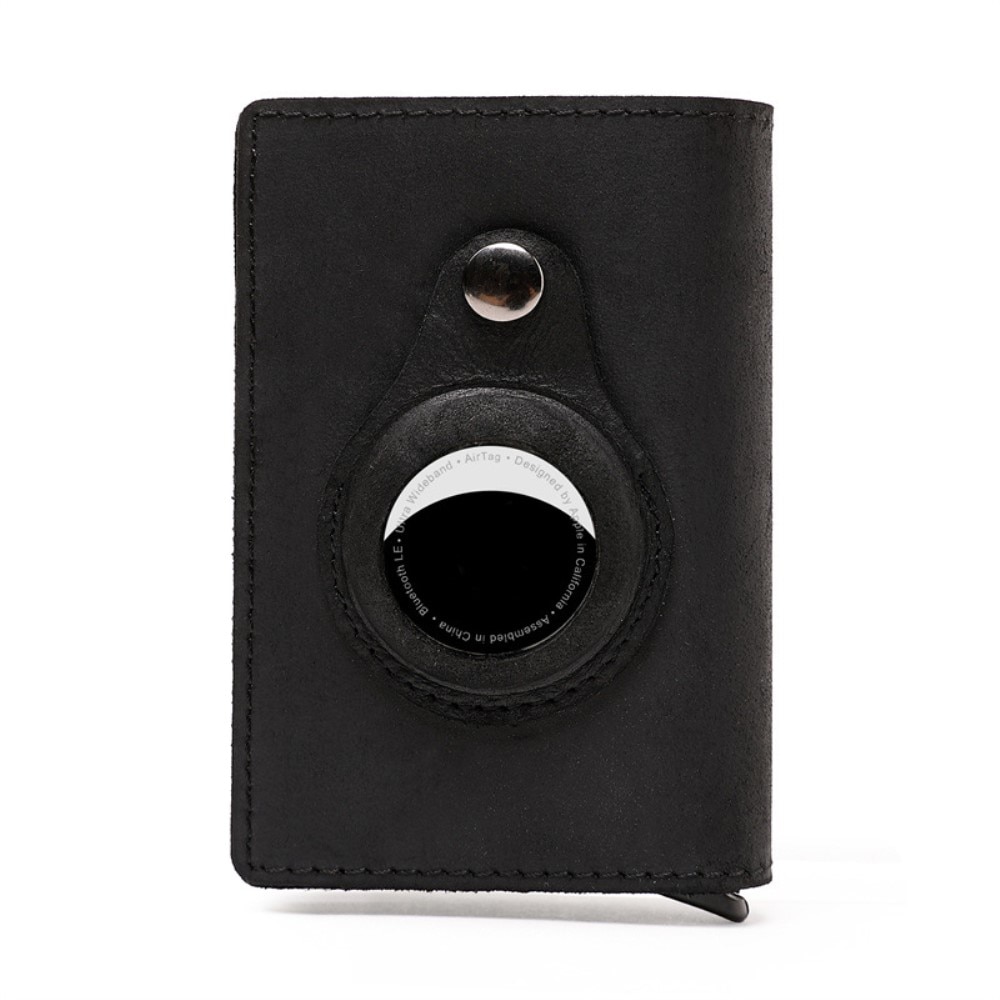 AirTag Leather Cardholder Black