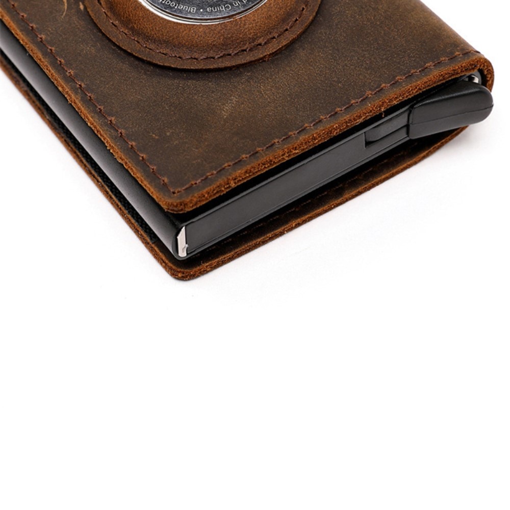 AirTag Leather Cardholder Brown