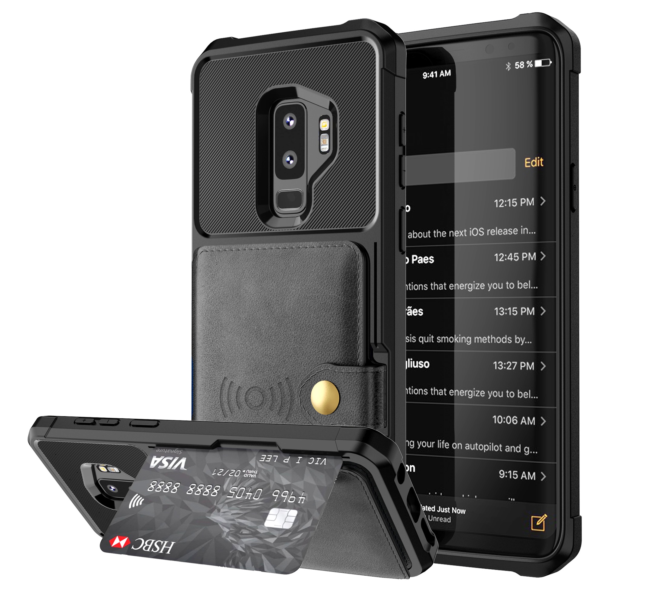 Samsung Galaxy S9 Plus Tough Multi-slot Case Black