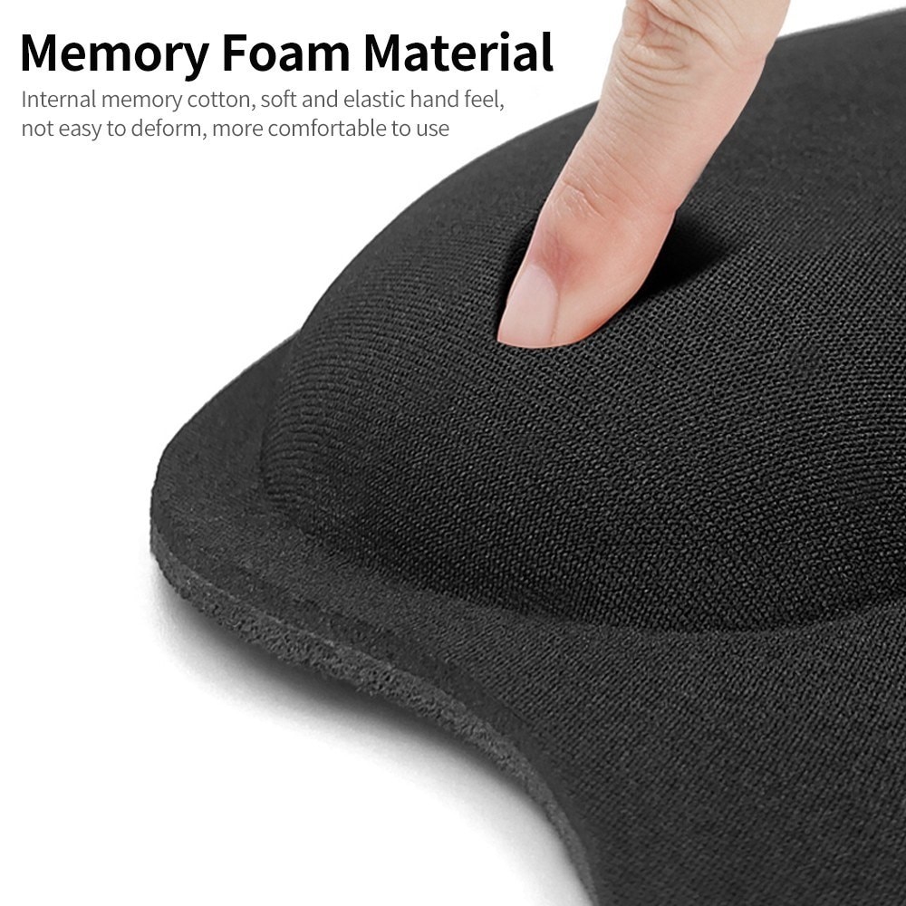 Mousepad with Wrist Support Black