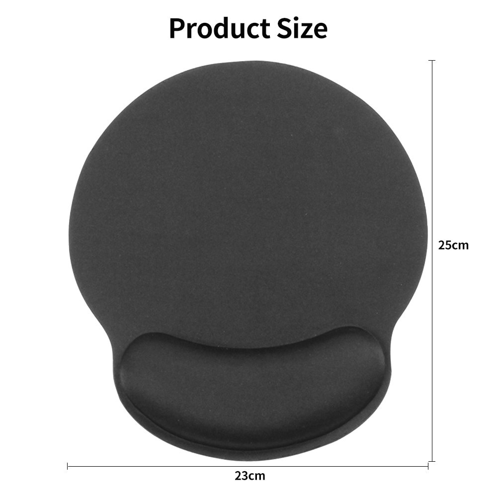 Mousepad with Wrist Support Black