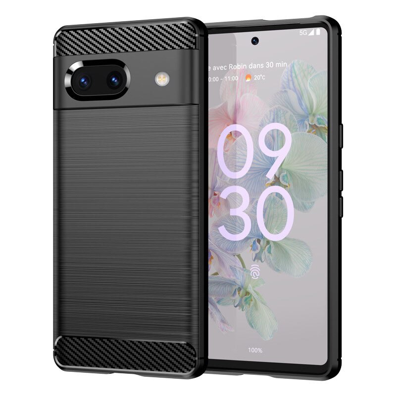 Google Pixel 7a Brushed TPU Case Black