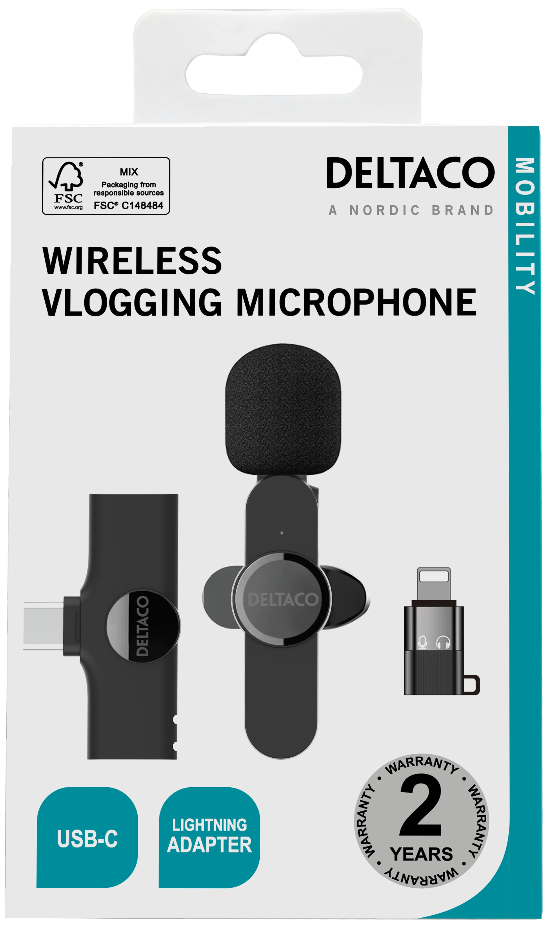 Wireless microphone Black