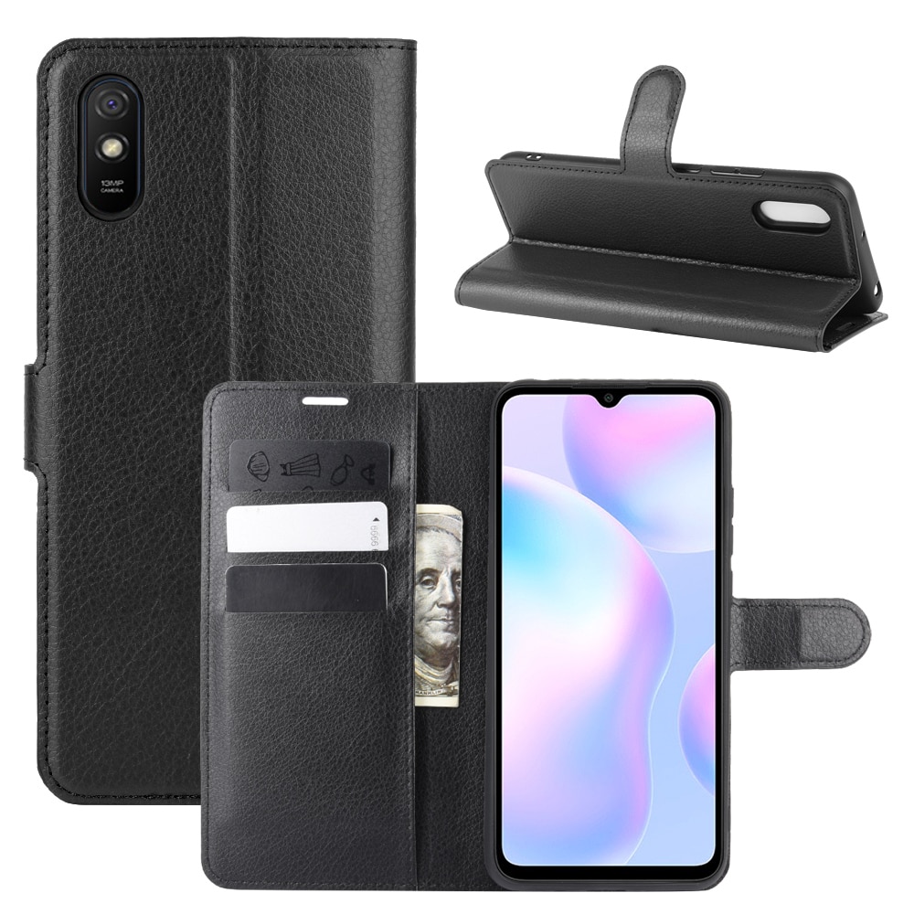 Xiaomi Redmi 9AT Wallet Book Cover Black