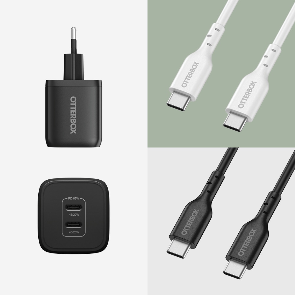 Wall Charger USB-C Dual Port 65W Black