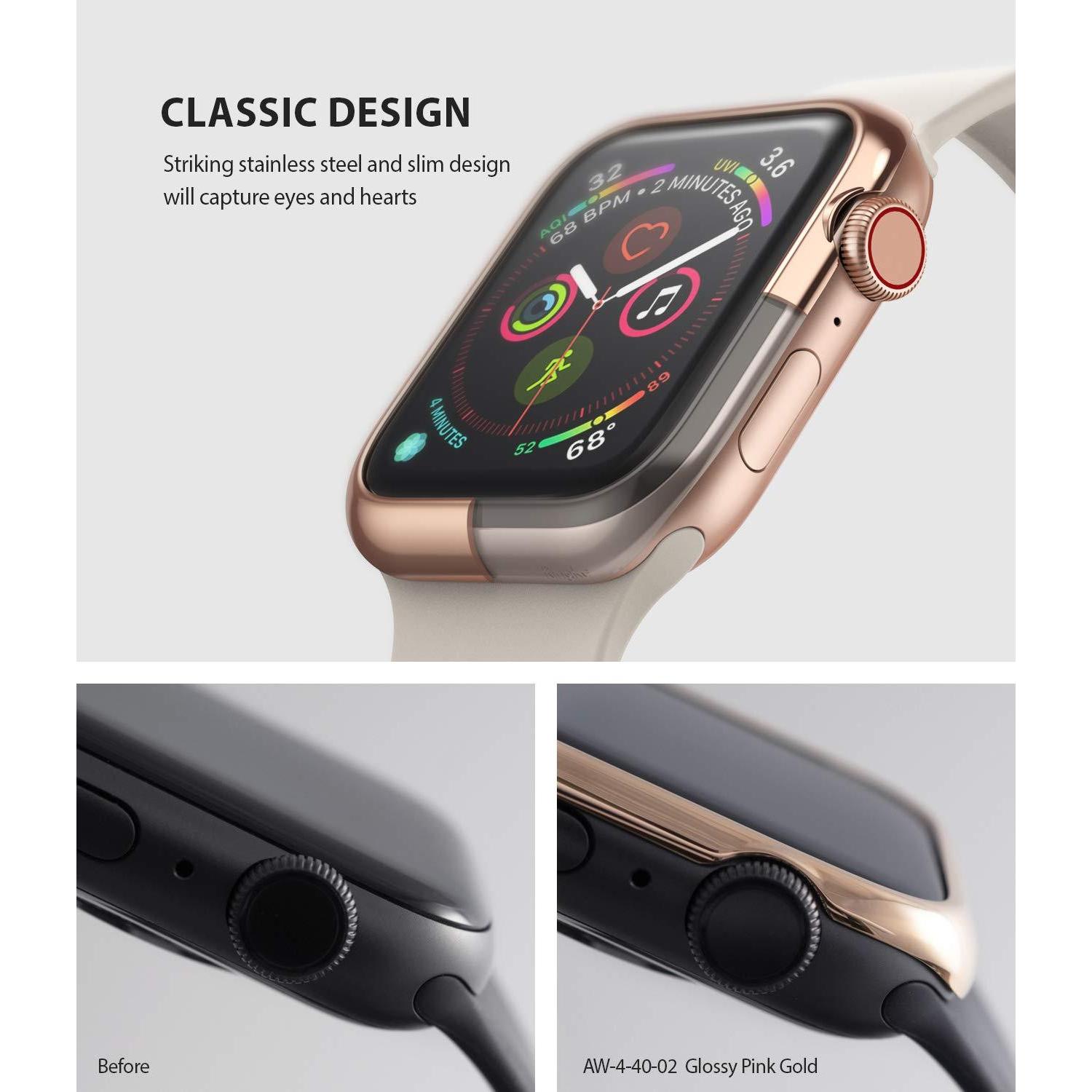 Apple Watch 40 mm Bezel Styling Pink Gold