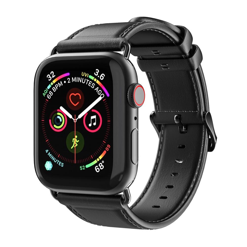 Apple Watch 45mm Series 8 Leather Strap Black