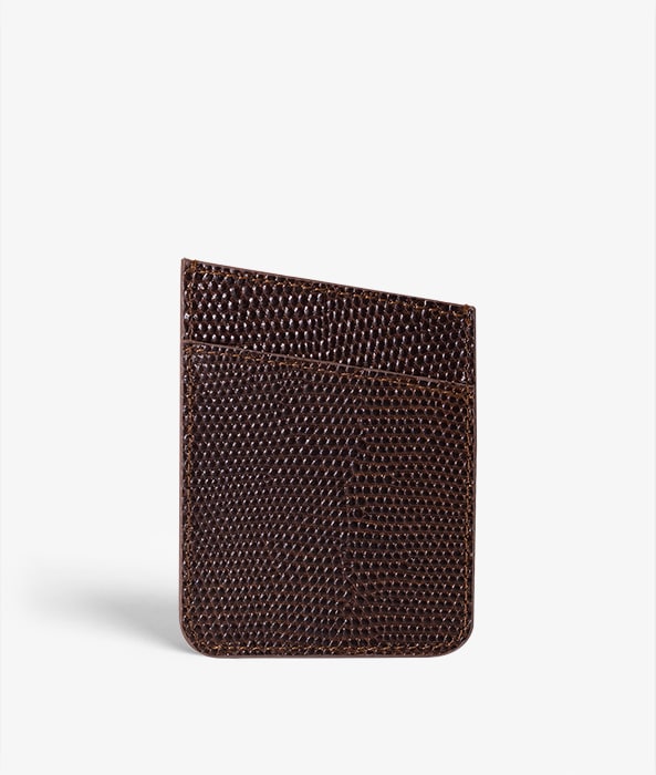 Adhesive Card Holder Lizard Brown