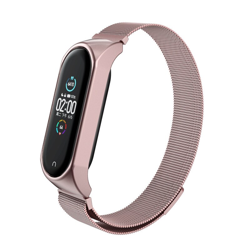 Xiaomi Mi Band 3/4 Milanese Loop Band Pink Gold