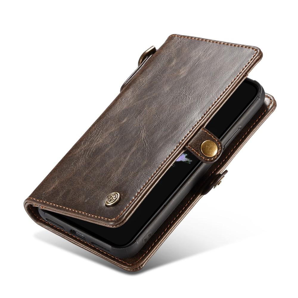 iPhone X/XS Magnetic Book Cover Brown