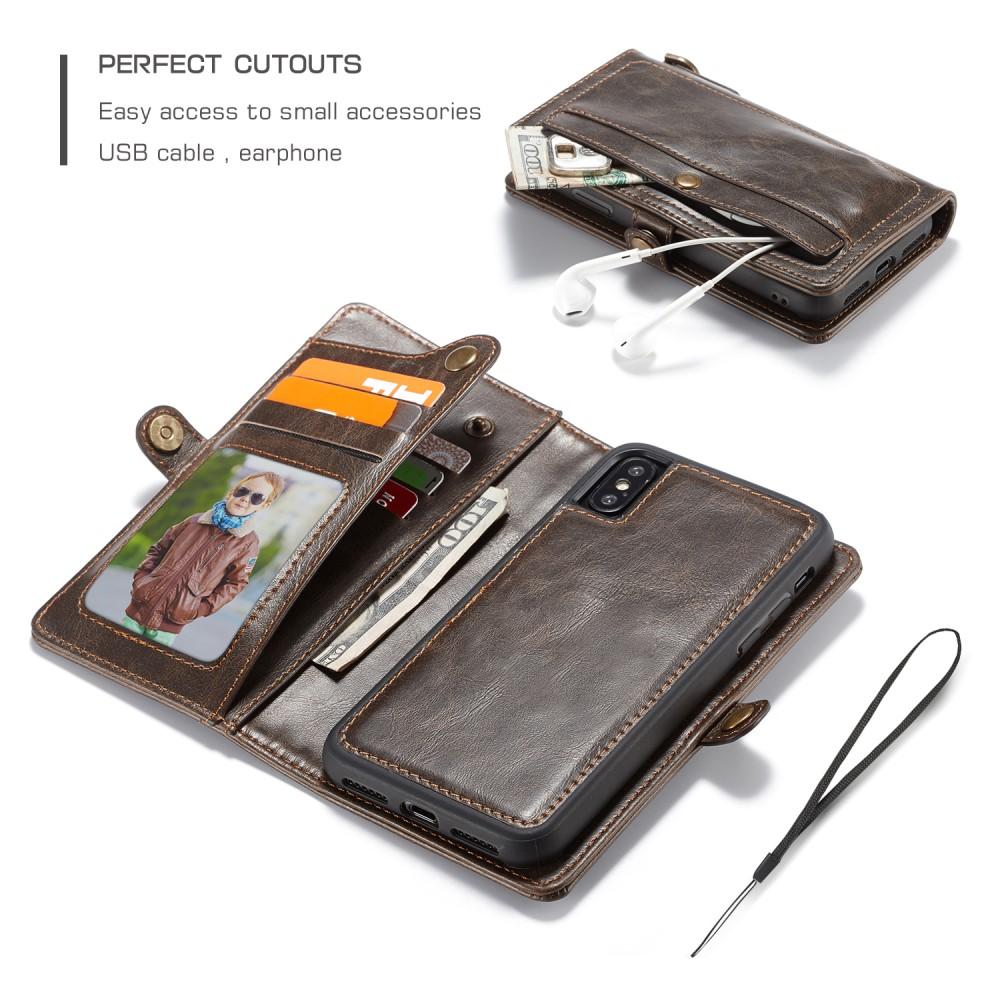 iPhone X/XS Magnetic Book Cover Brown