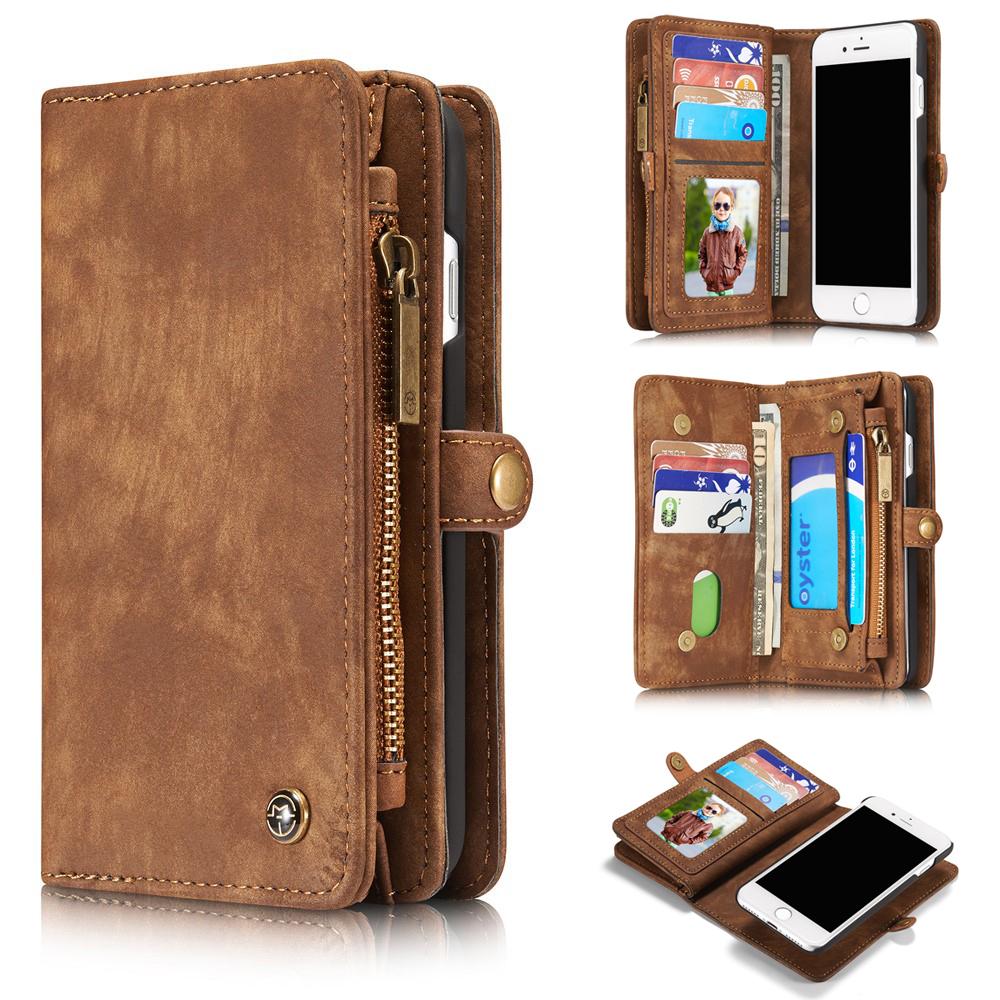 iPhone SE (2020) Multi-slot Wallet Case Brown