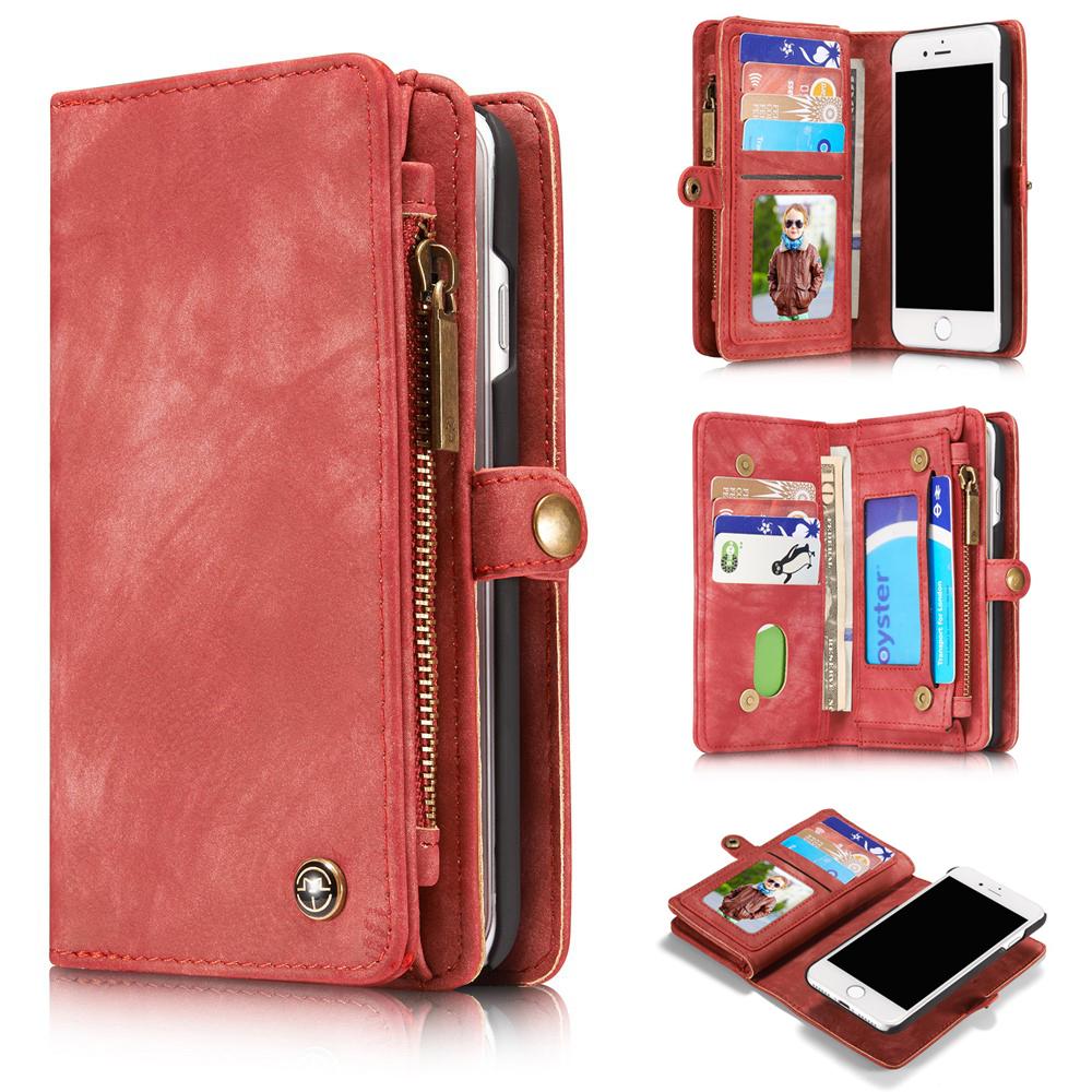 iPhone SE (2020) Multi-slot Wallet Case Red