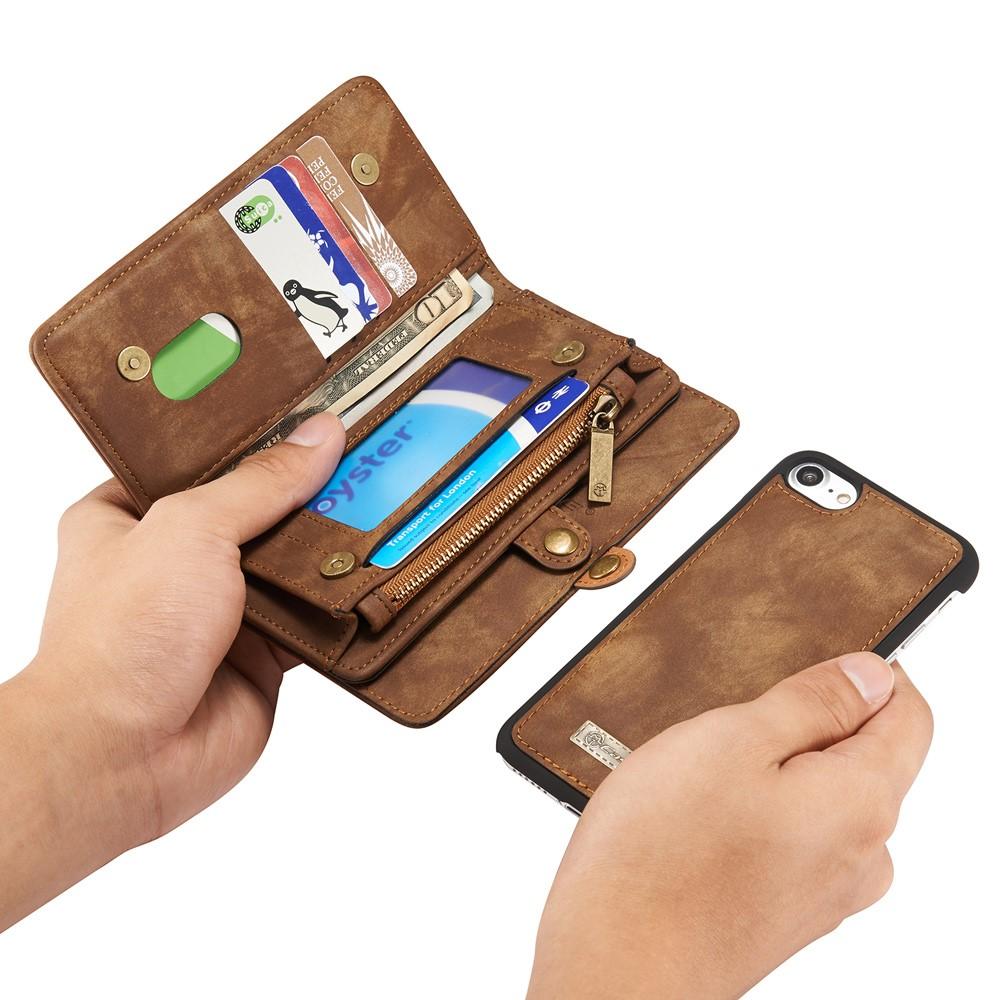 iPhone 7/8/SE Multi-slot Wallet Case Brown