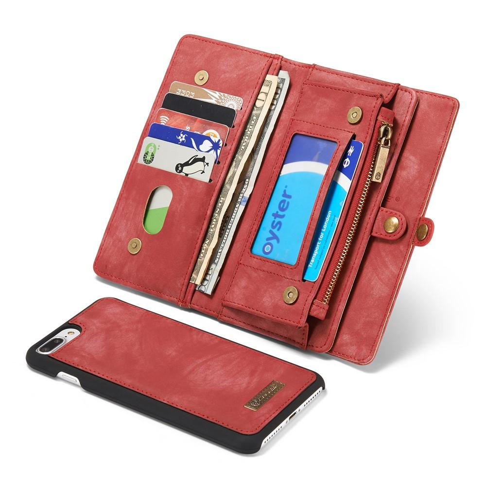 iPhone 7 Plus/8 Plus Multi-slot Wallet Case Red