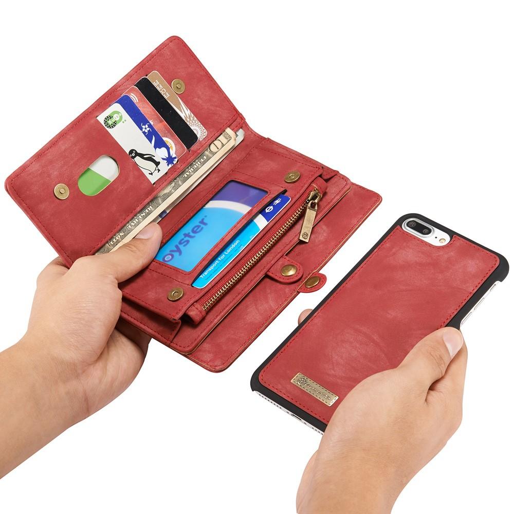 iPhone 7 Plus/8 Plus Multi-slot Wallet Case Red
