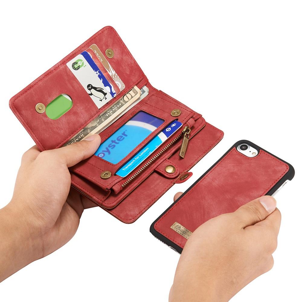 iPhone 7/8/SE Multi-slot Wallet Case Red