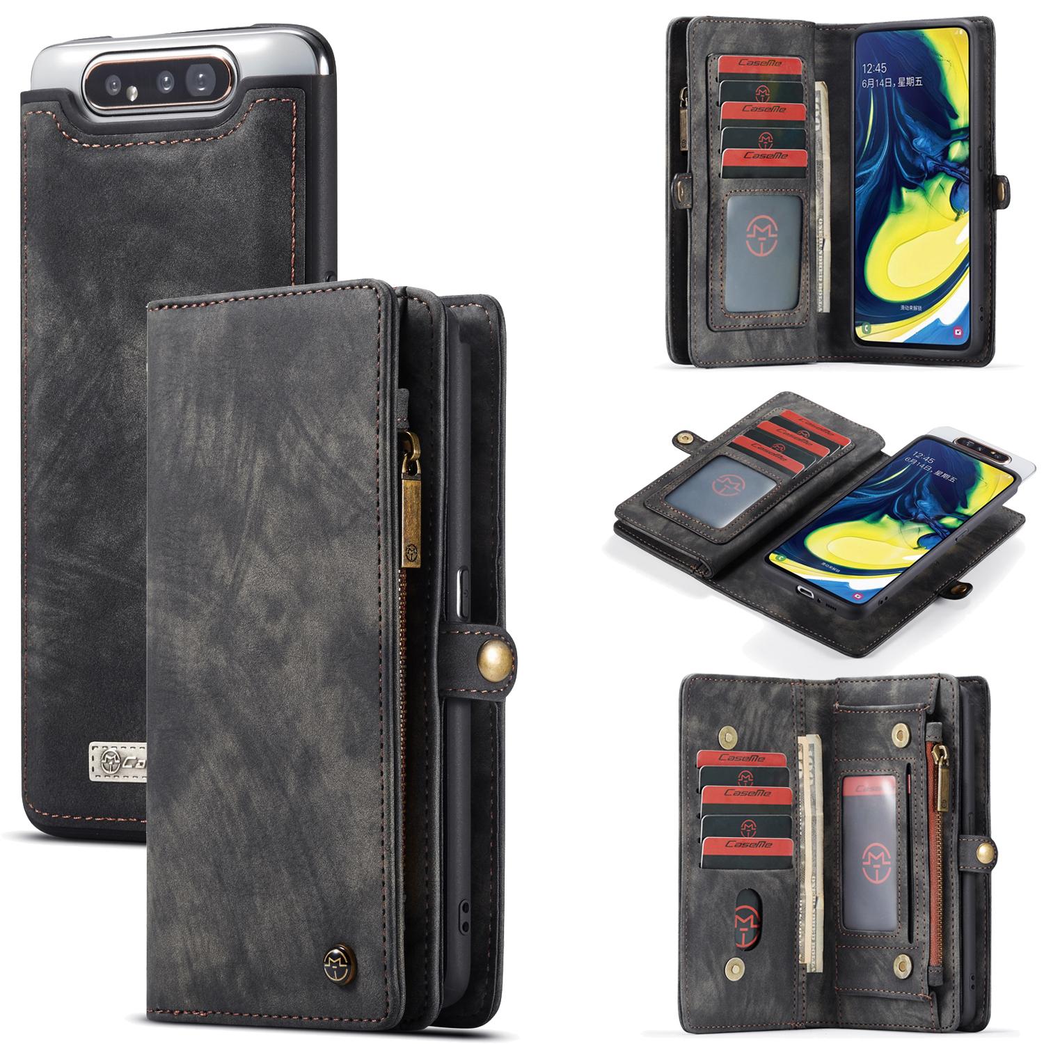 Samsung Galaxy A80 Multi-slot Wallet Case Grey