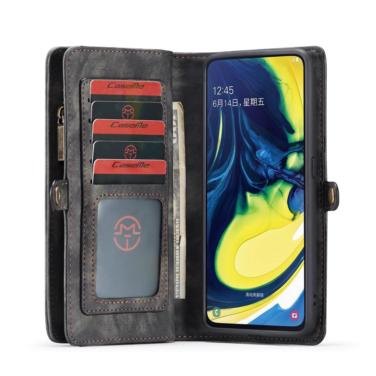 Samsung Galaxy A80 Multi-slot Wallet Case Grey