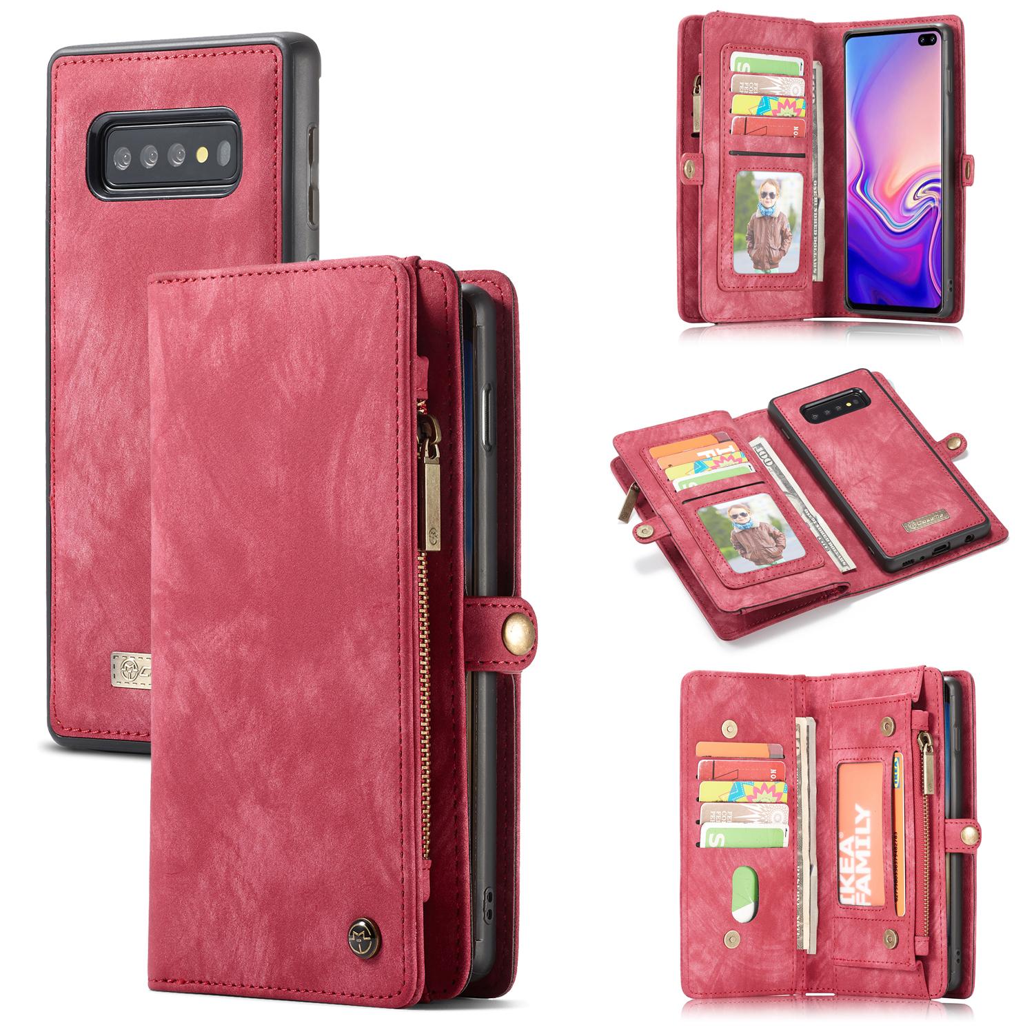Samsung Galaxy S10 Plus Multi-slot Wallet Case Red