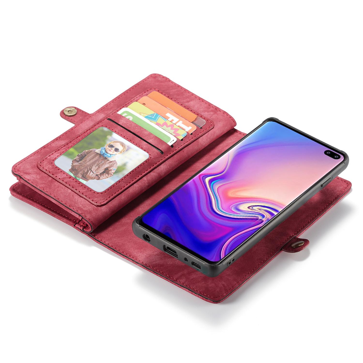 Samsung Galaxy S10 Plus Multi-slot Wallet Case Red