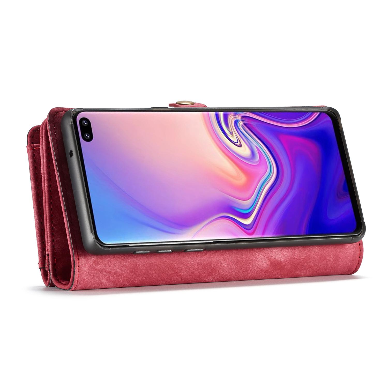 Samsung Galaxy S10 Plus Multi-slot Wallet Case Red