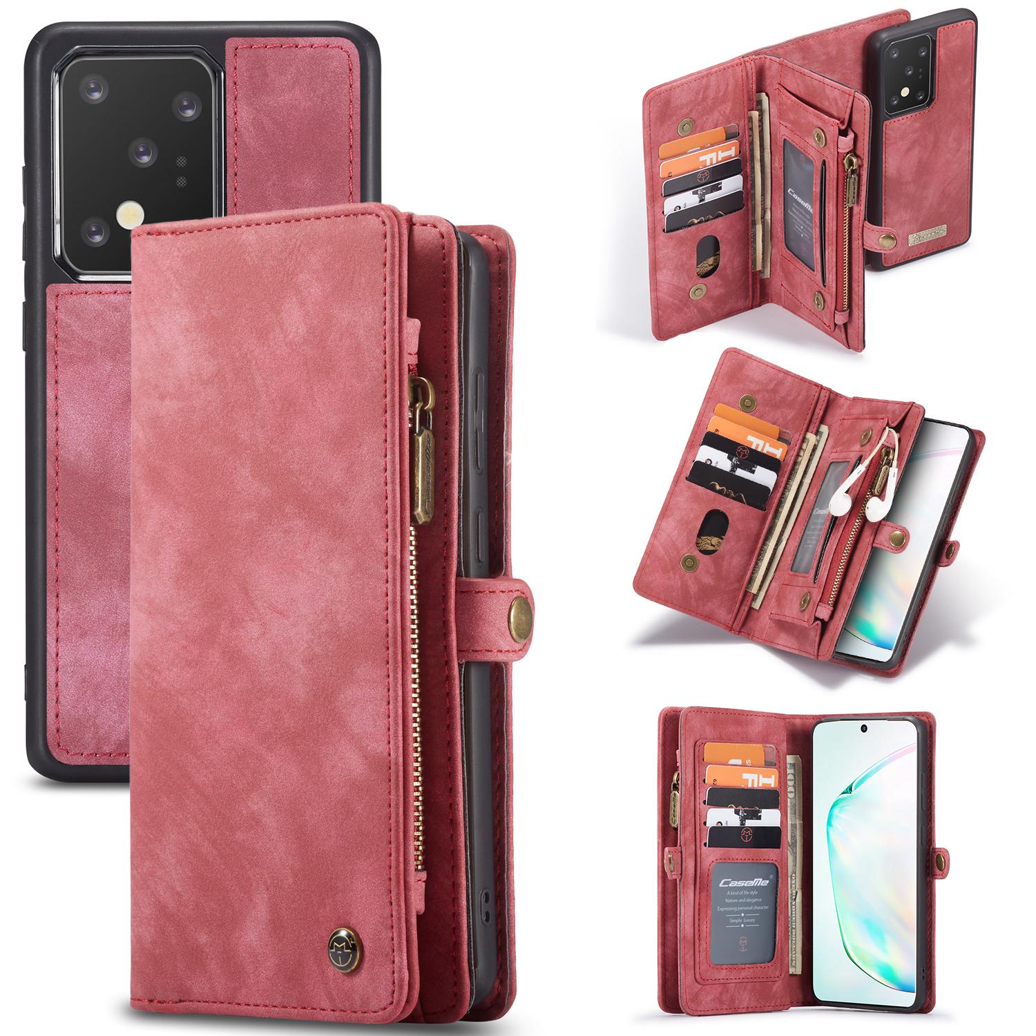 Samsung Galaxy S20 Ultra Multi-slot Wallet Case Red