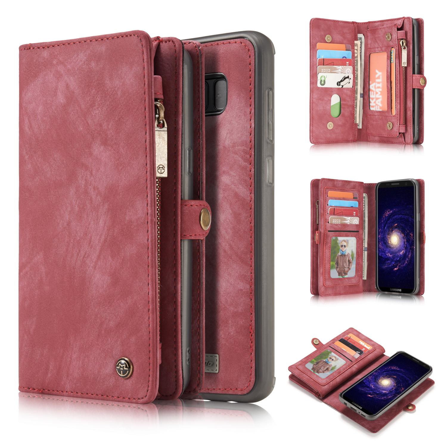 Samsung Galaxy S8 Plus Multi-slot Wallet Case Red