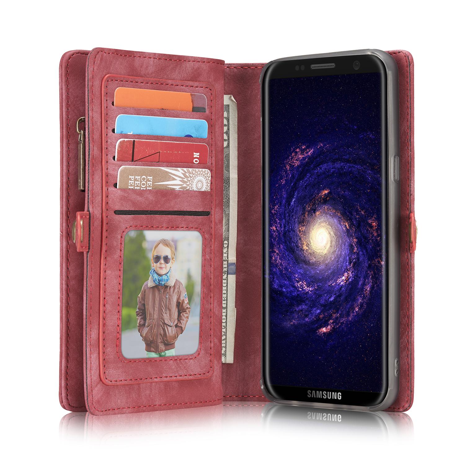 Samsung Galaxy S8 Plus Multi-slot Wallet Case Red