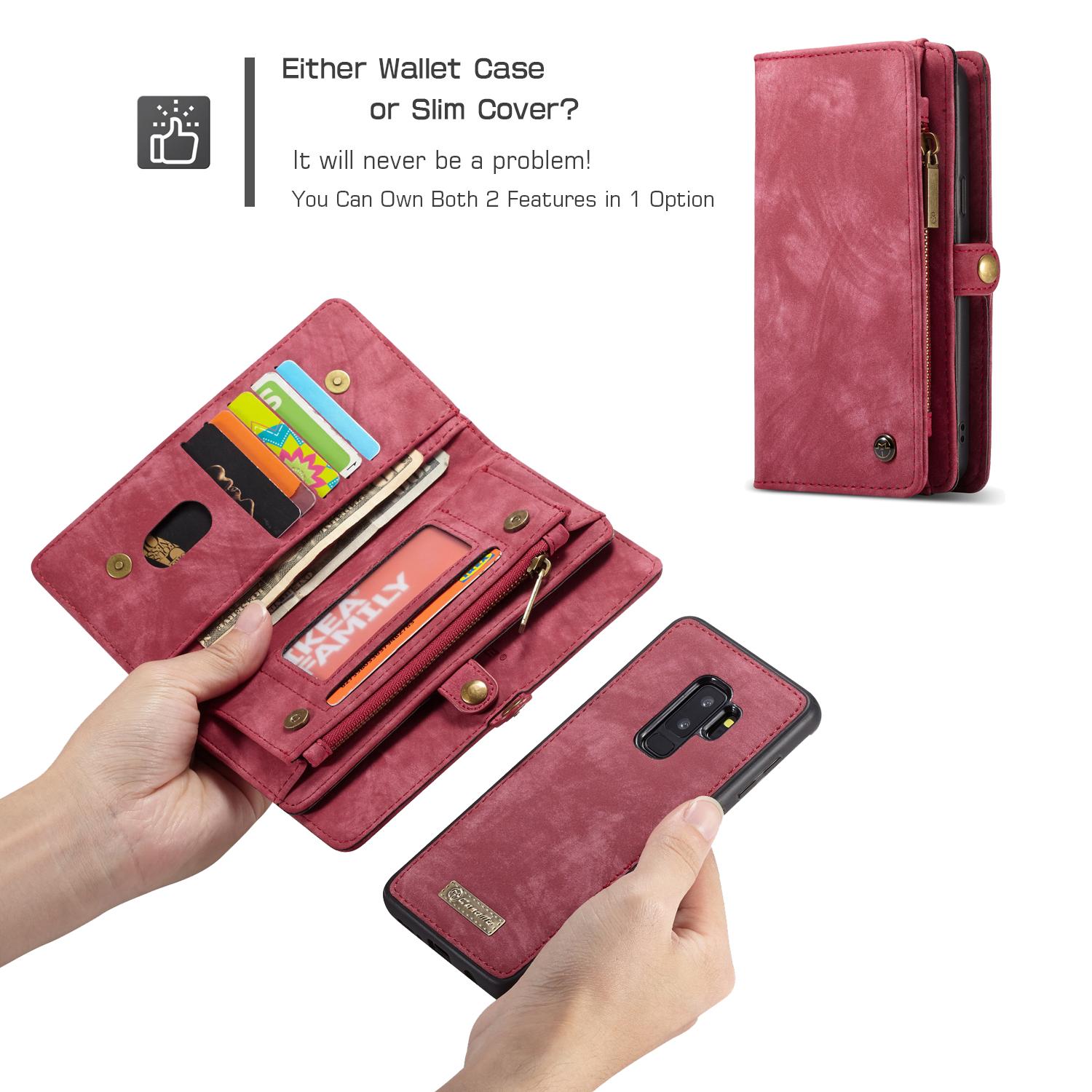 Samsung Galaxy S9 Plus Multi-slot Wallet Case Red