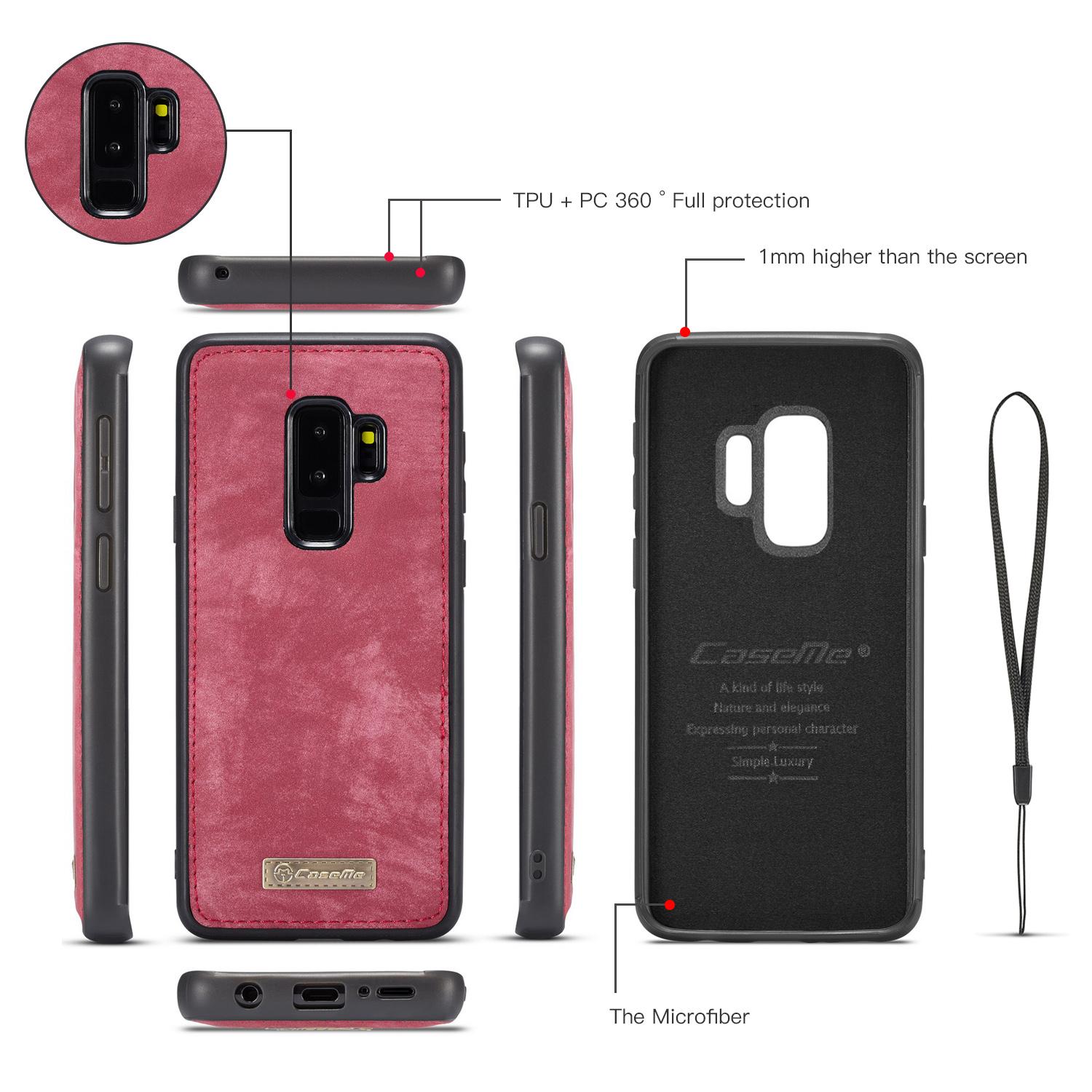 Samsung Galaxy S9 Plus Multi-slot Wallet Case Red