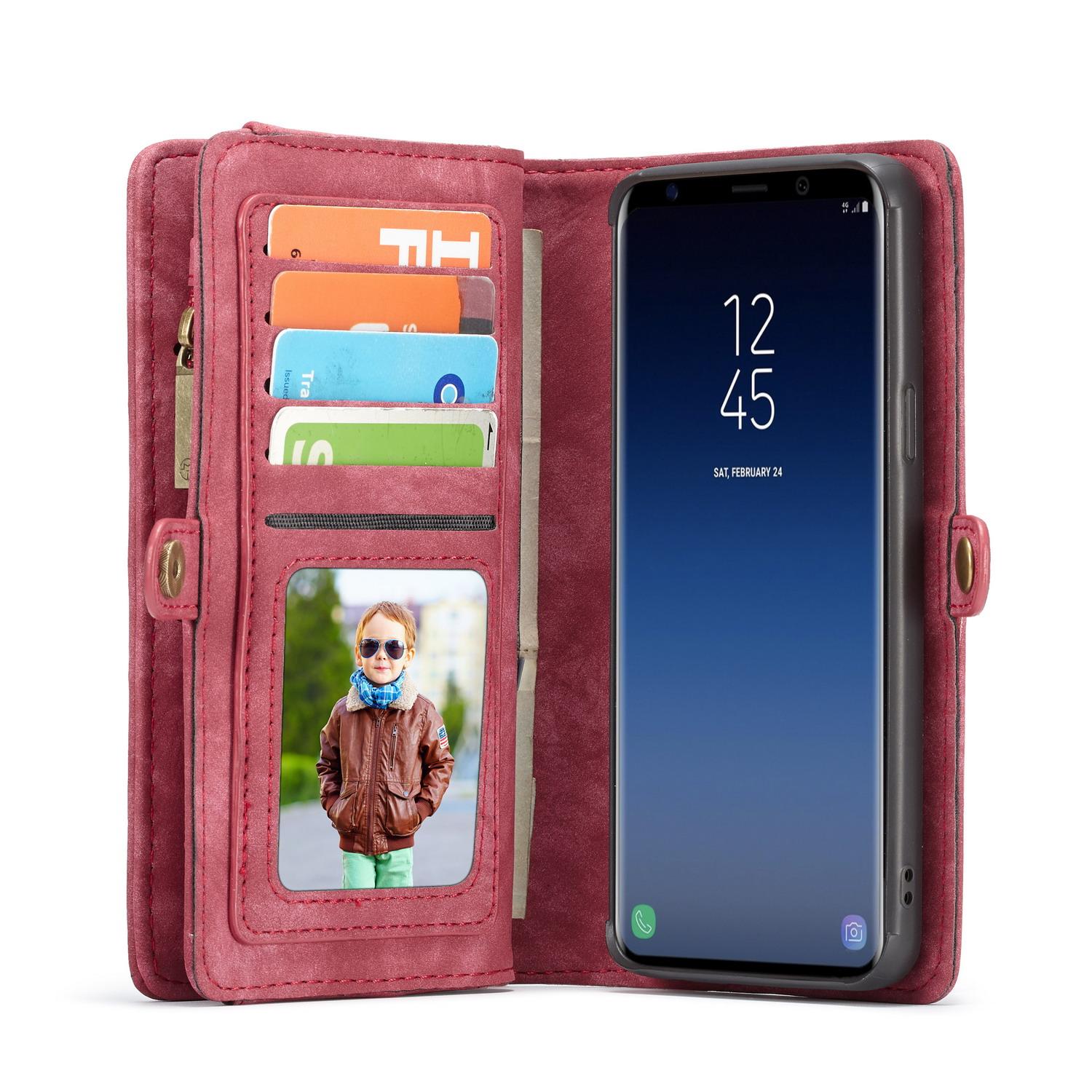 Samsung Galaxy S9 Plus Multi-slot Wallet Case Red