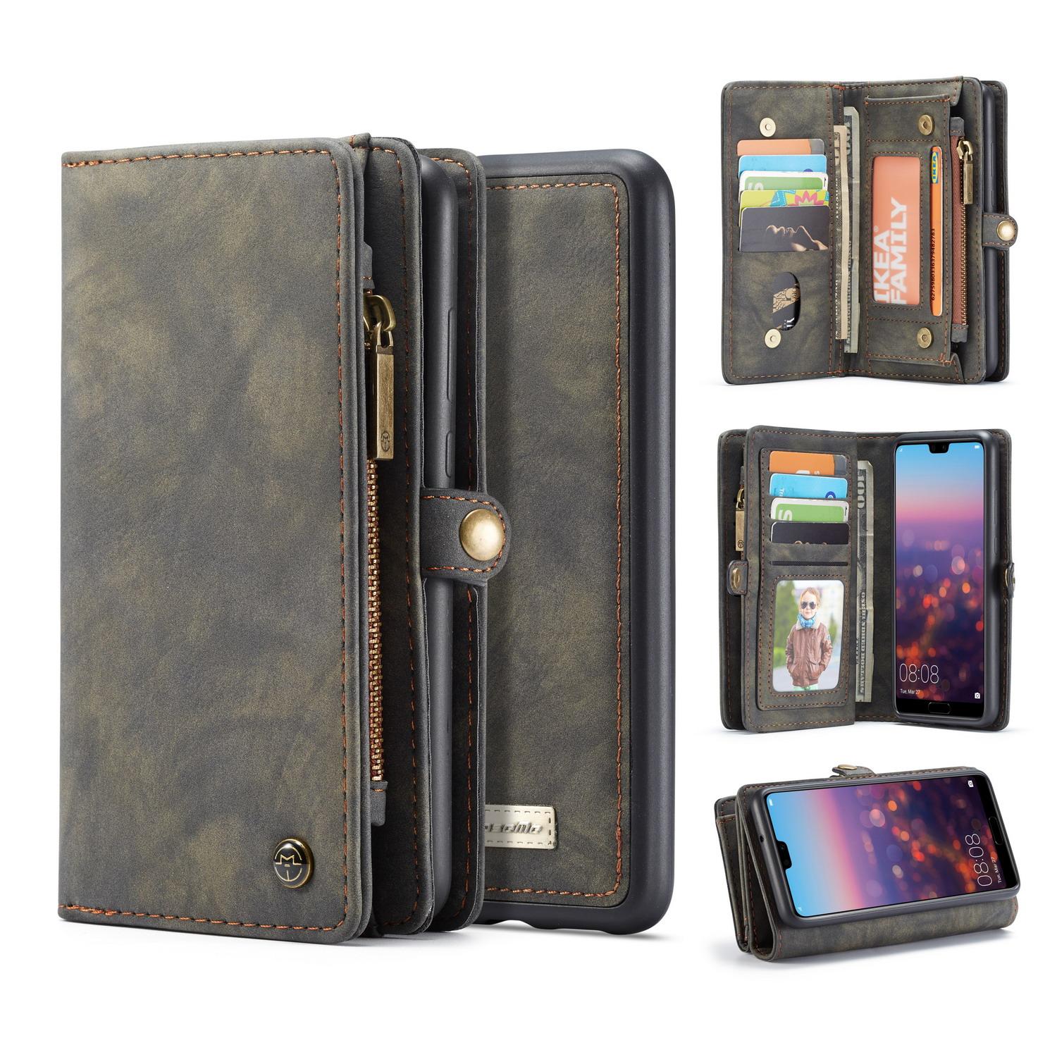 Huawei P20 Lite Multi-slot Wallet Case Grey