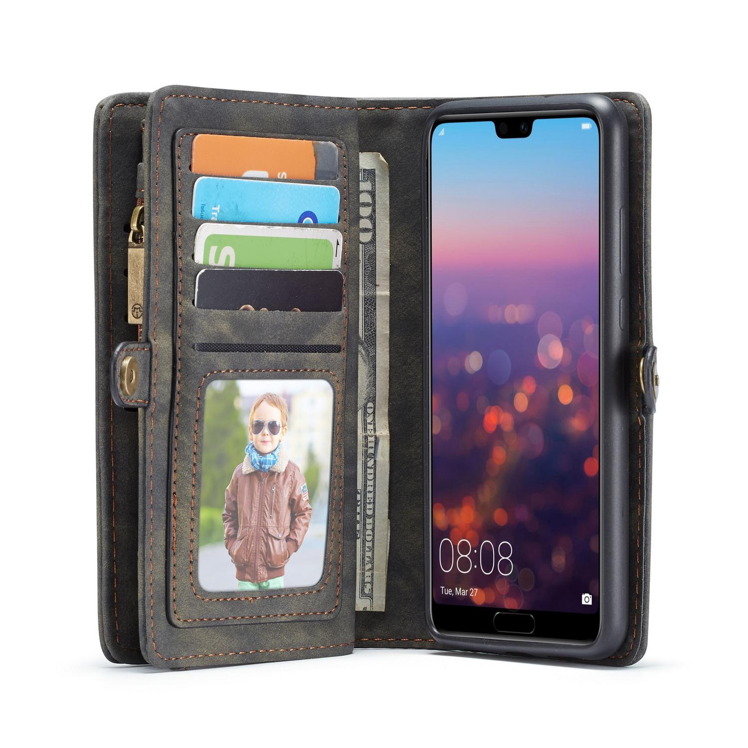 Huawei P20 Lite Multi-slot Wallet Case Grey