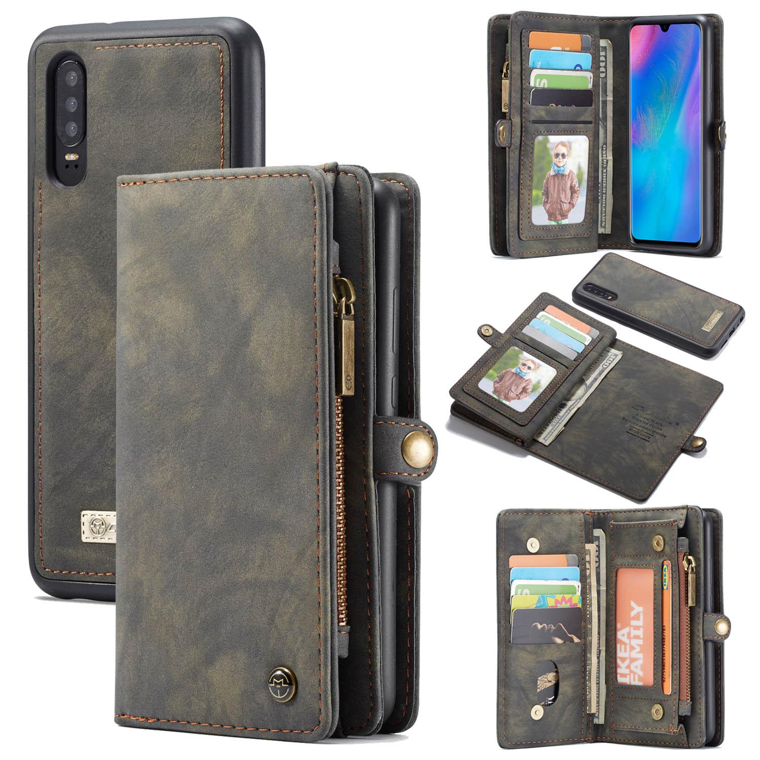 Huawei P30 Multi-slot Wallet Case Grey