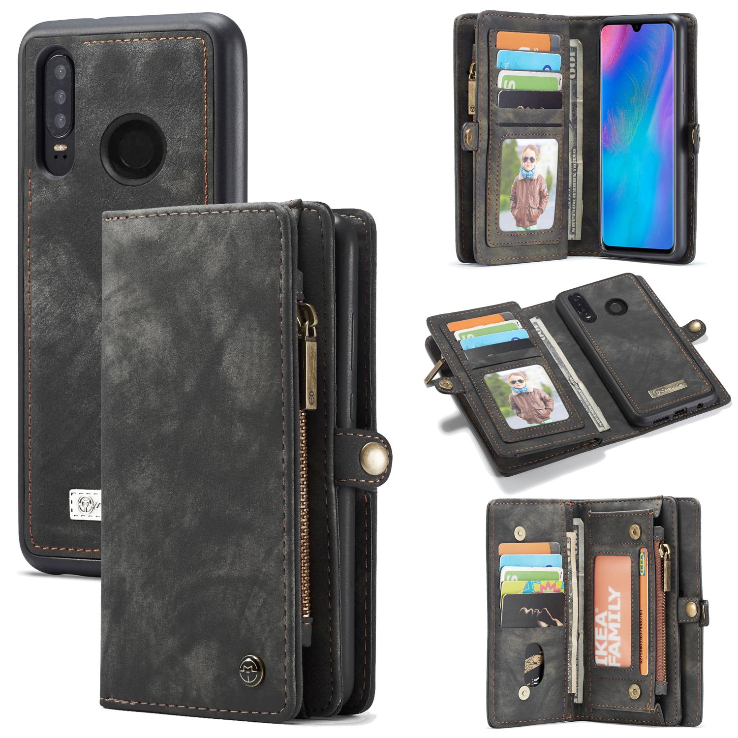 Huawei P30 Lite Multi-slot Wallet Case Grey