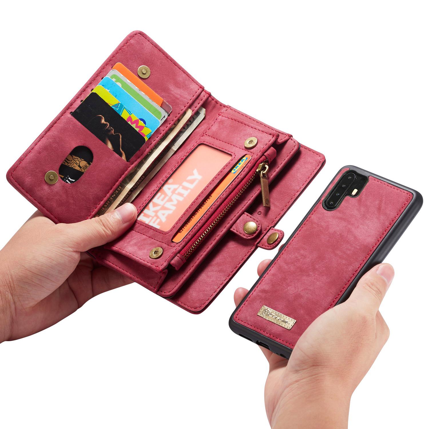 Huawei P30 Pro Multi-slot Wallet Case Red