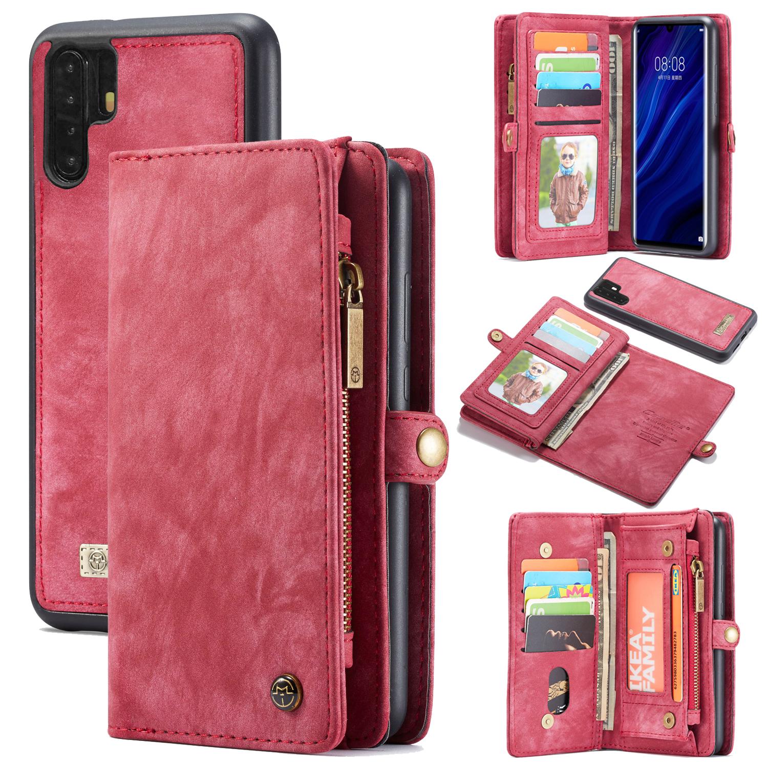 Huawei P30 Pro Multi-slot Wallet Case Red