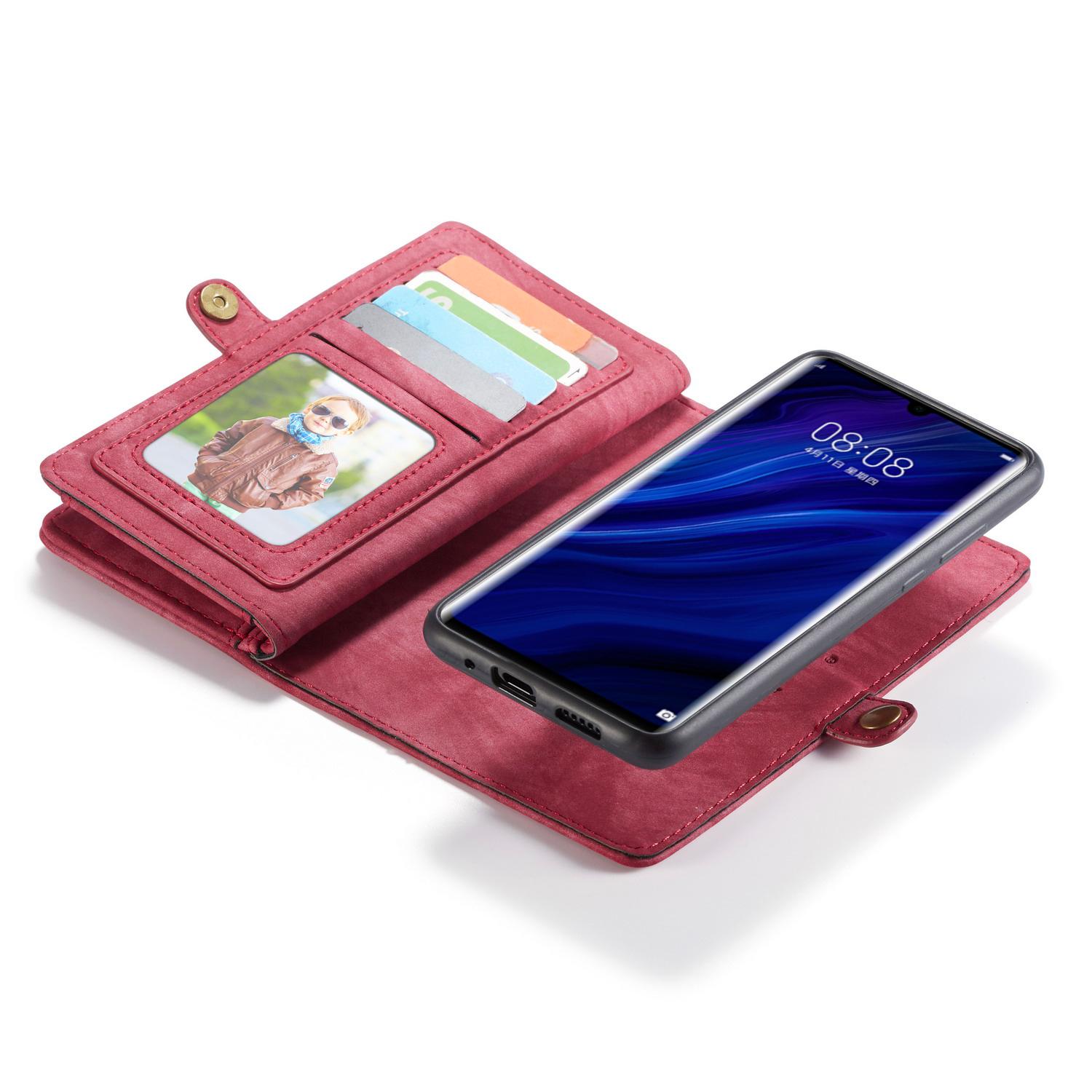 Huawei P30 Pro Multi-slot Wallet Case Red