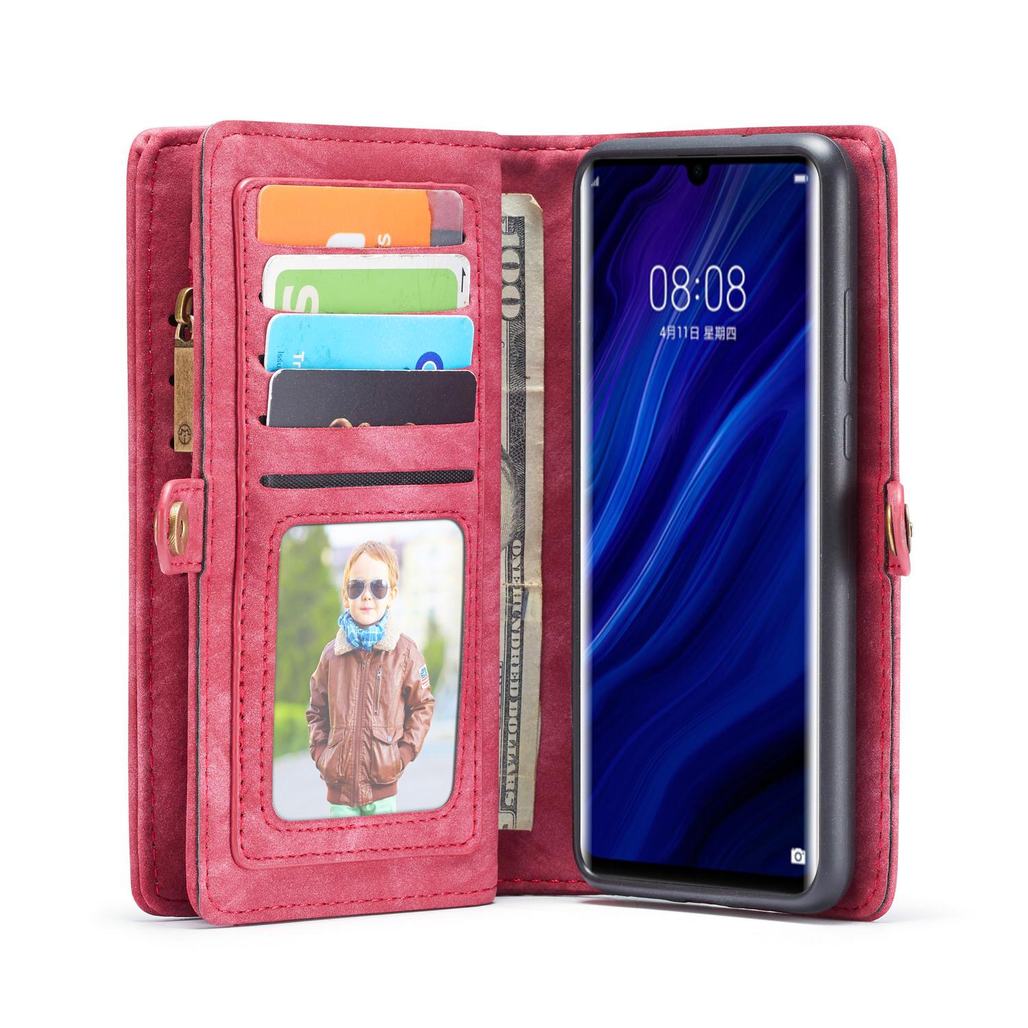 Huawei P30 Pro Multi-slot Wallet Case Red